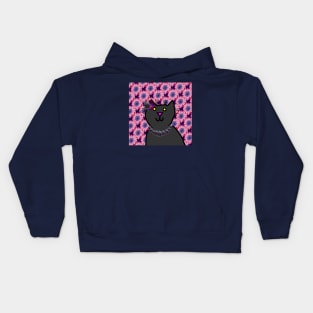 Violet the Floral Cat Kids Hoodie